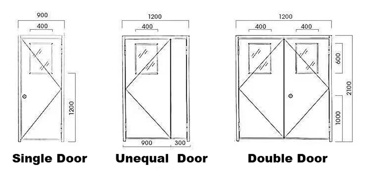 হাসপাতালের একক সুইং দরজা হাসপাতালের একক সুইং দরজা