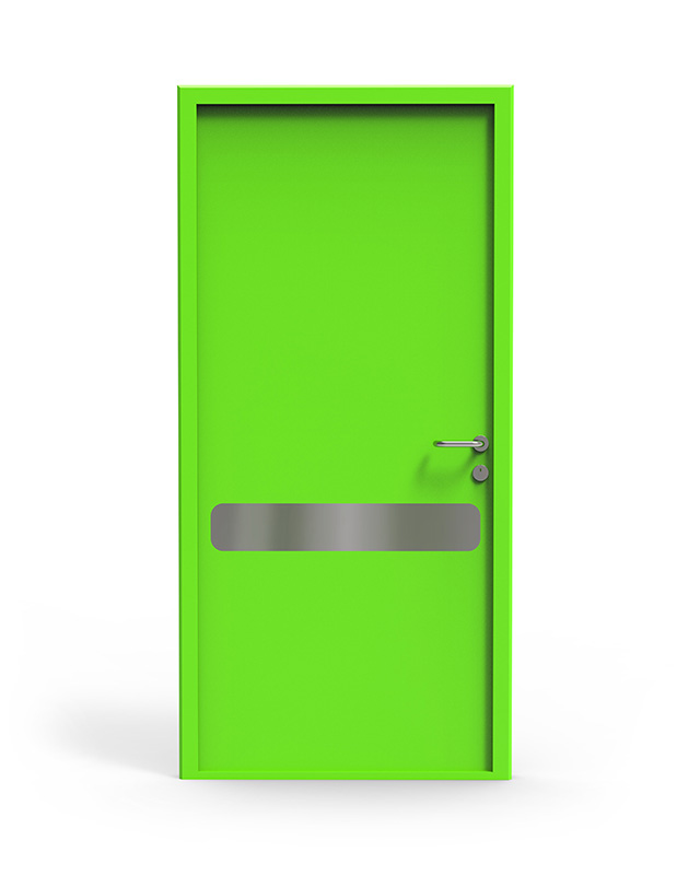 Porte simple à usage intensif